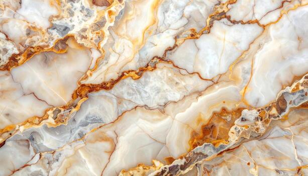 Abstract beige and white marble background with beautiful brown veining patterns creates an elegant natural stone texture for interior design and decor elements. photo