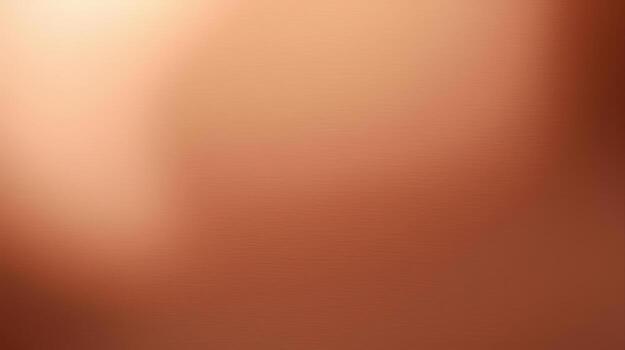 The soft, warm light gently illuminates the subtle texture of the copper surface, creating a gradient from bright highlights to deeper shadows on the metal sheet. photo