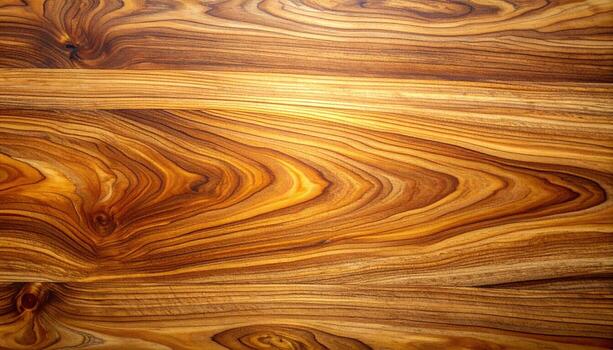 The rich, intricate patterns of natural wood grain create a textured surface with warm brown and golden tones, offe a visually appealing organic design element. photo