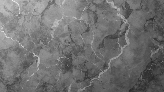 The textured gray stone surface displays a complex network of white veins, creating an elegant and organic pattern across the entire background design so beautiful. photo