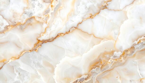 Beige and white marble background features elegant veining and swirling patterns, creating a luxurious and natural stone texture perfect for design applications. photo