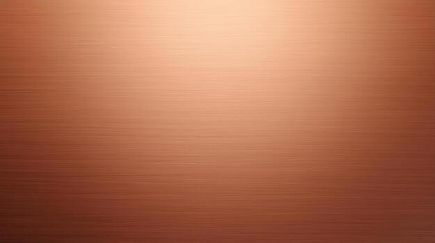 A shimme brushed copper texture exhibits a subtle gradient with horizontal lines, providing a warm and inviting metallic background with industrial elegance. photo