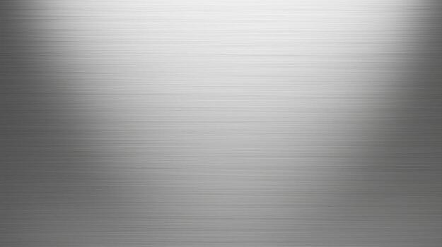 A brushed silver metallic background with horizontal lines and a smooth texture creates a sleek and modern aesthetic, perfect for industrial designs or presentations. photo