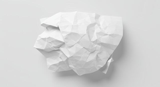 un estropeado pedazo de blanco papel es aislado en contra un limpio, brillante fondo, creando un simple, resumen imagen adecuado para utilizar como un diseño elemento. foto