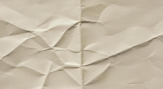 Beige paper shows crinkled and folded texture, providing an organic and neutral background for design and presentations and creating a sense of natural history. photo