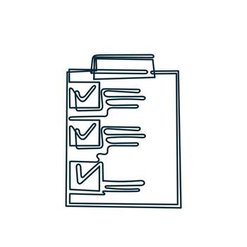 un Lista de Verificación con un cheque marca en eso vector