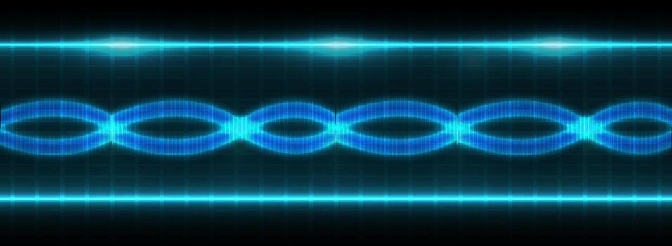 digital sonido ola visualización demostrando pico y canal movimientos en audio frecuencias vector