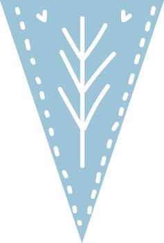 Geometric Tree on Triangle Banner vector