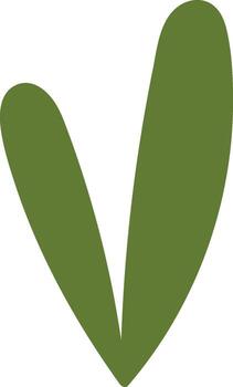 Abstract Leaf Shape Flat Illustration vector