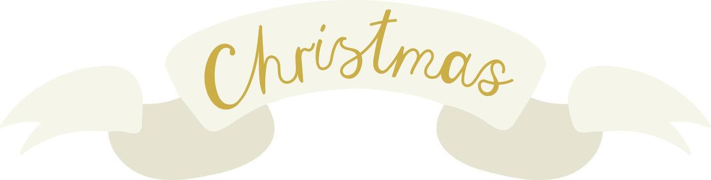 Christmas Banner with Script Text vector