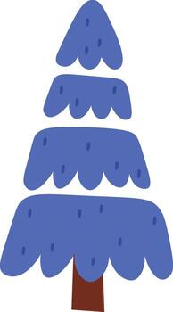 Abstract Evergreen Pine Tree vector