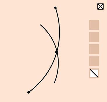 bezier curva edición interfaz vector