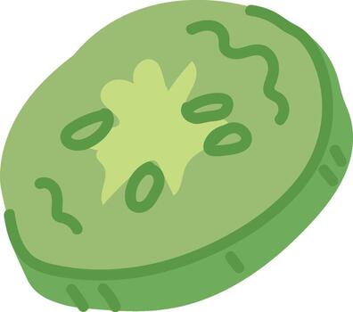 Sliced Cucumber with Seeds vector