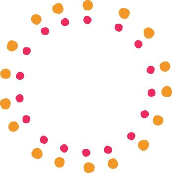Circular Dot Pattern Frame vector
