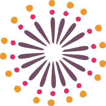 resumen radial Fuegos artificiales Estallar modelo vector