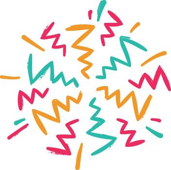 Abstract Zigzag Pattern Firework Burst vector