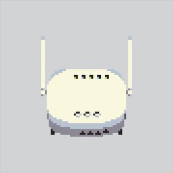 Pixel art illustration Smart Wi-fi. Pixelated Internet Wi-fi. Smart Wi fi internet Router Icon pixelated for the pixel art game and icon for website and game. old school retro. vector