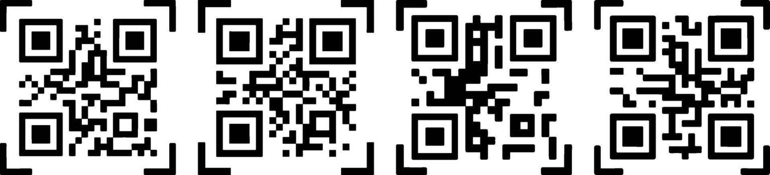 Modern QR Code for Mobile App Payment and Phone Scanning Minimal Illustration vector