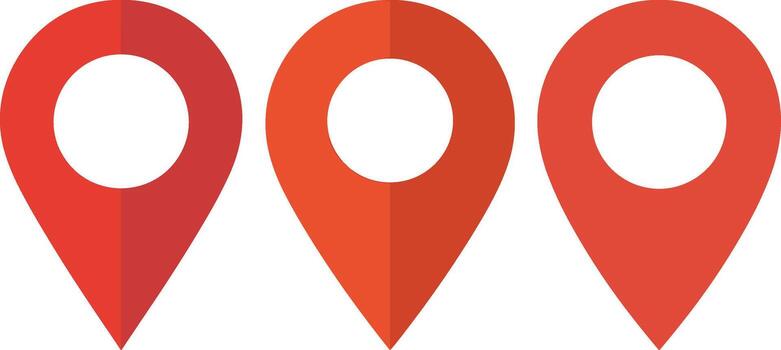 Red Pin Icon Simple Pushpin Marker for Maps and Location vector