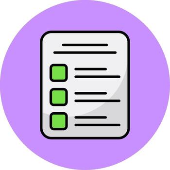 Task List Filled Circle Icon Design vector