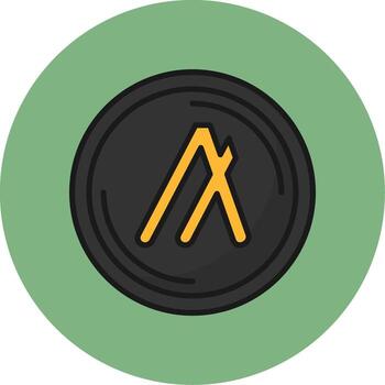 Algorand Minimal Filled Circle Icon vector
