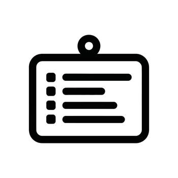 negro Lista de Verificación icono con Tres líneas y cuatro puntos aislado en blanco vector