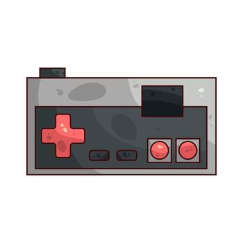 Illustration of a Retro Game Controller vector