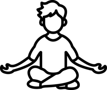 Lotus Pose Application Graphic Design Asset vector