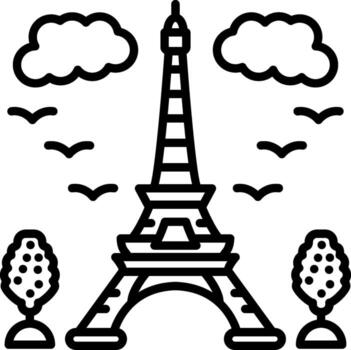 Eiffel Tower Modular Interface Graphic Asset vector