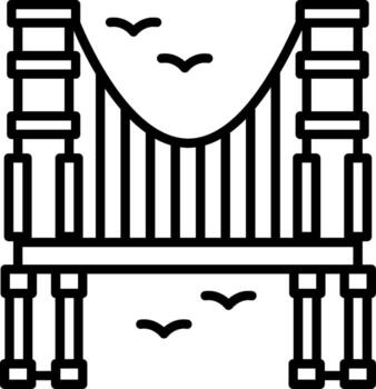 Golden Gate Functional Art Element Layout vector