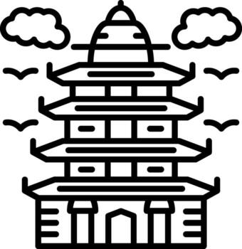 Pagoda Modular Interface Graphic Asset vector