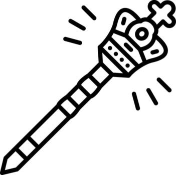 Royal Monarchy Scepter Mobile Optimized Art Layout vector