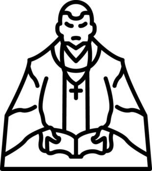 Priest Feature Highlight Mark Layout vector