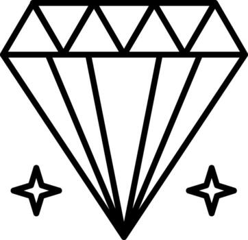 Diamond Wireframe Line Mark Illustration vector