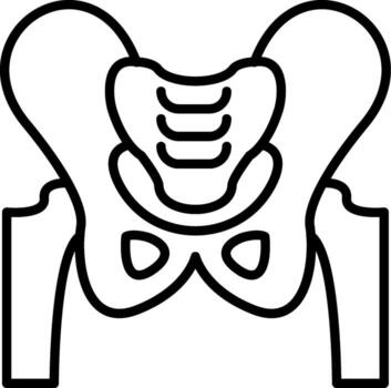 Pelvis Structured UX Symbol Layout vector