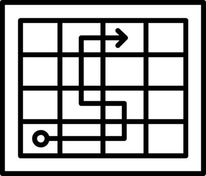Chess Board Outline Style Element Layout vector