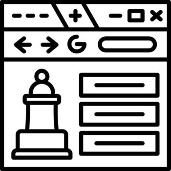 Online Chess Versatile Web Graphic Layout vector