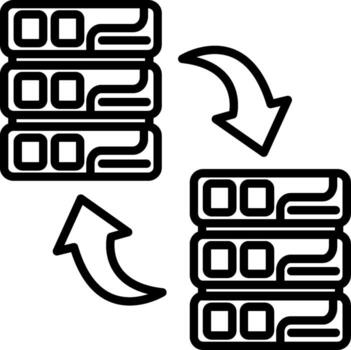 Data Migration Elegant UI Object Graphic vector
