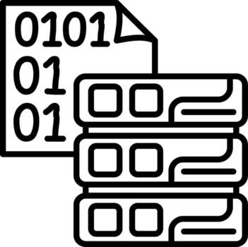 Binary Server Professional UI Symbol Graphic vector