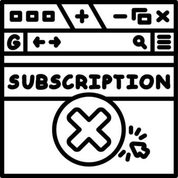 Cancel Subscription Versatile Web Graphic Layout vector