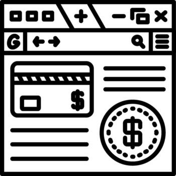 Payment Method Stylized Visual Token Representation vector