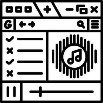 Music Player Mobile UI Mark Design vector