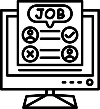 Job Test In Lcd Mobile UI Mark Design vector