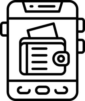 Digital Wallet Professional UI Symbol Graphic vector