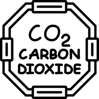 Carbon Dioxide Structured UX Symbol Layout vector