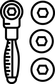 Socket Set Layered Symbol Graphic vector