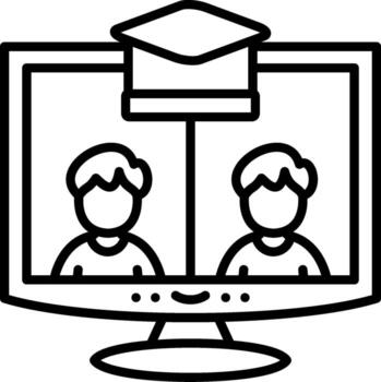 Virtual Class Clean Web Symbol Graphic vector