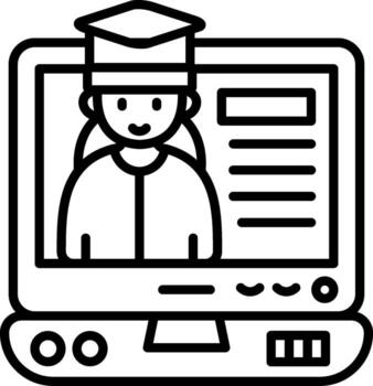 Learning Portal Tech UI Element Layout vector