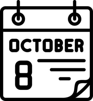 8 October Interactive Mark Design Graphic vector