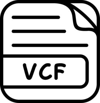 VCF File Interactive Design Glyph Mark vector